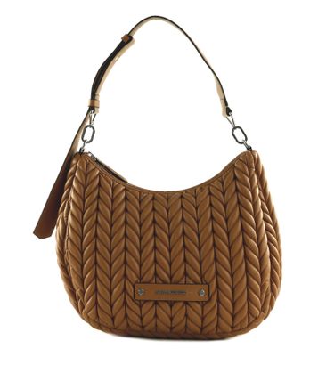 KARL LAGERFELD K / Weave Hobo Bag Caramel
