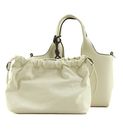 KARL LAGERFELD Ikon Grainy Tote Bag Creme White