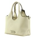 KARL LAGERFELD Ikon Grainy Tote Bag Creme White