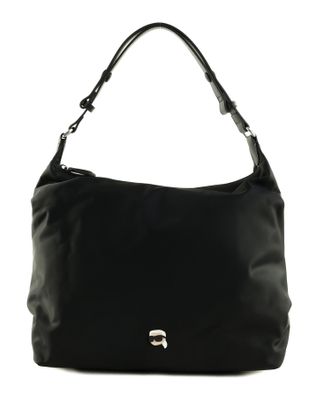 KARL LAGERFELD Ikon Nylon Hobo Bag Black