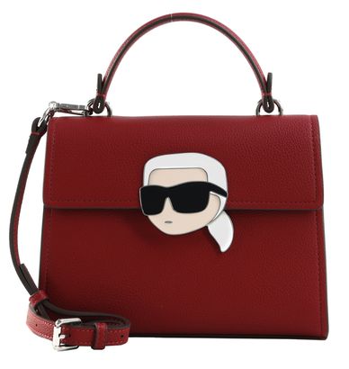 KARL LAGERFELD Ikon Grainy Crossbody Bag Pinot Red