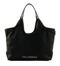 KARL LAGERFELD Ikon Nylon Tote Bag AOP Tonal Black KARL LAGERFELD Ikon Nylon Tote Bag AOP Tonal Black