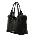 KARL LAGERFELD Ikon Nylon Tote Bag AOP Tonal Black KARL LAGERFELD Ikon Nylon Tote Bag AOP Tonal Black