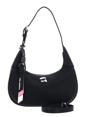 KARL LAGERFELD Ikon Grainy Shoulder Bag Black