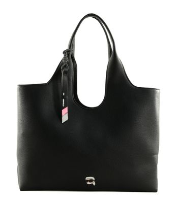 KARL LAGERFELD Ikon Grainy Tote Bag Black