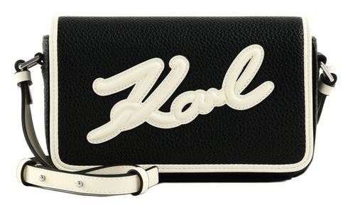 KARL LAGERFELD K / Skuare Crossbody Bag Black / White