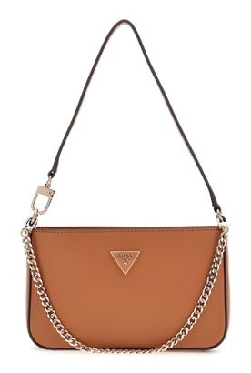 GUESS Noelle II Mini Top Zip Shoulder Bag Light Cognac
