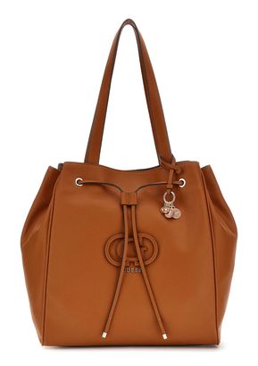 GUESS Calebra Drawstring Tote Cognac