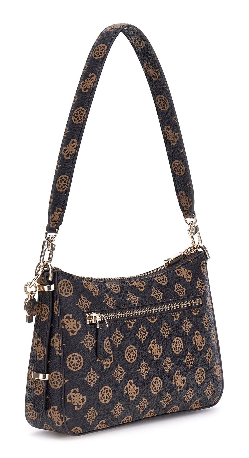 GUESS Daryna II Top Zip Shoulder Bag Mocha Logo GUESS Daryna II Top Zip Shoulder Bag Mocha Logo