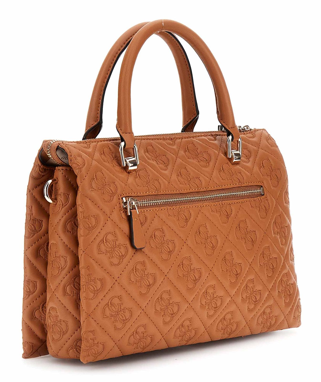 GUESS Adelasia Multi Comp Satchel Caramel GUESS Adelasia Multi Comp Satchel Caramel