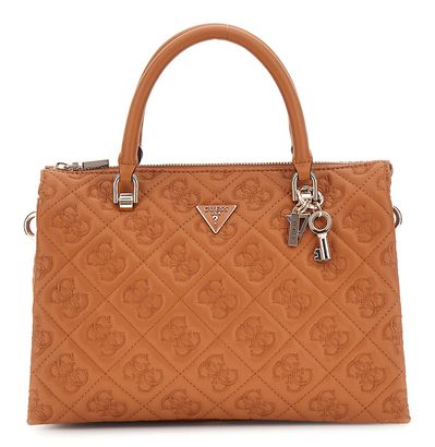 GUESS Adelasia Multi Comp Satchel Caramel