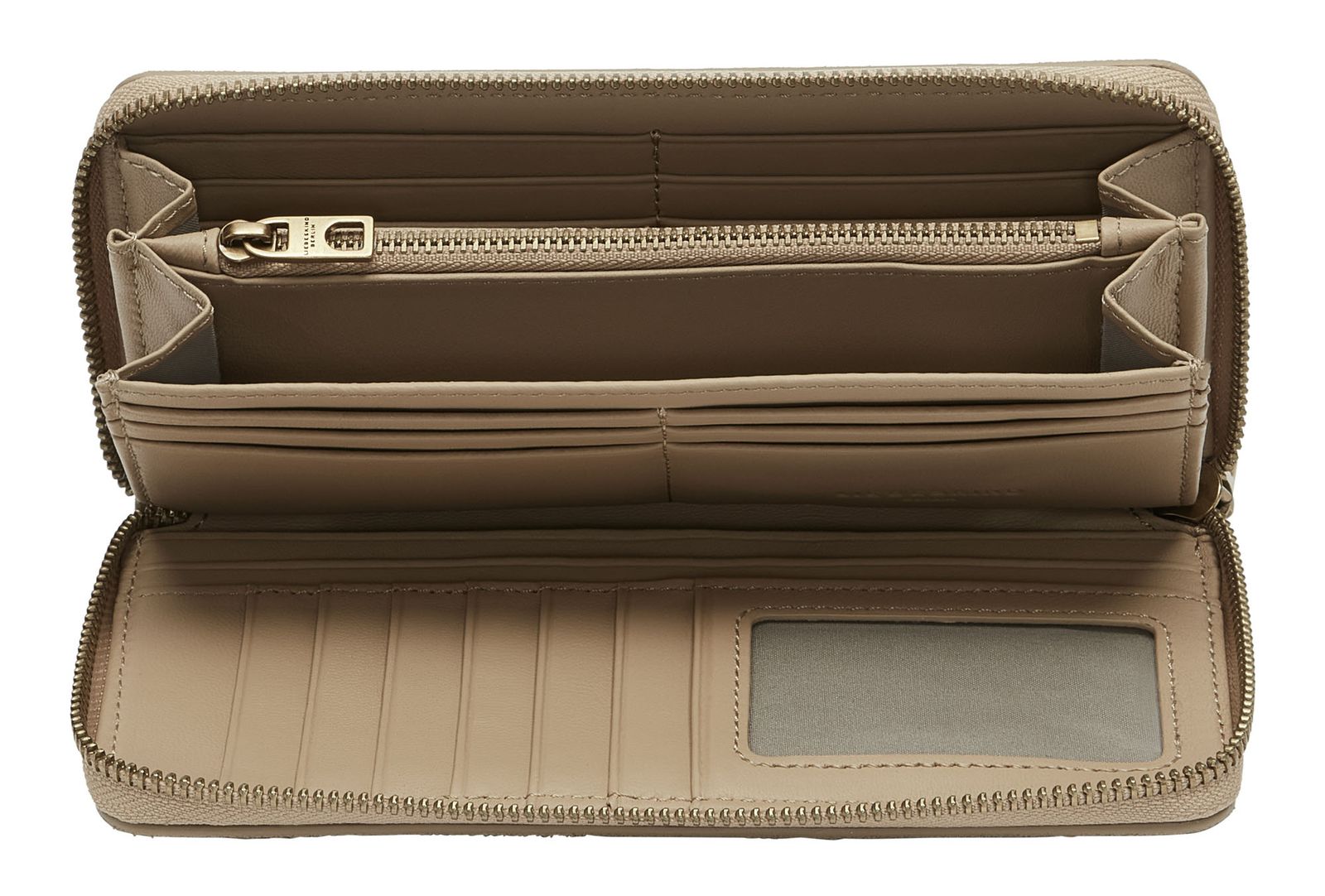 LIEBESKIND BERLIN Suede Gigi Ziparound Wallet Beige LIEBESKIND BERLIN Suede Gigi Ziparound Wallet Beige