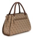 GUESS Noelle II Luxury Satchel Latte Logo / Brown