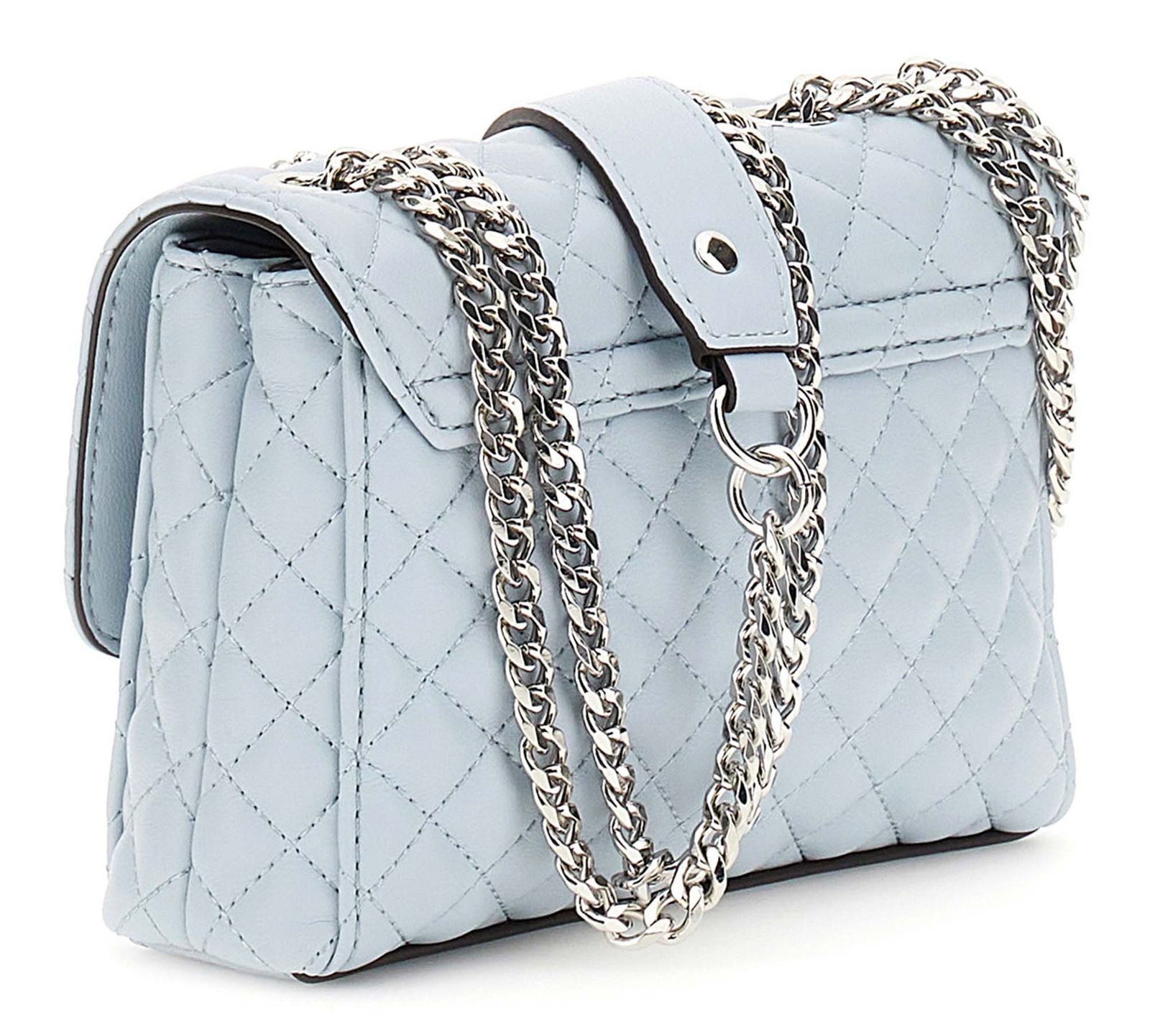 GUESS Everlee Mini Convertible Xbody Flap Bag Misty Blue GUESS Everlee Mini Convertible Xbody Flap Bag Misty Blue