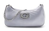 GUESS Prue Mini Top Zip Shoulder Bag Silver