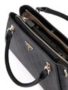 GUESS Noelle II Luxury Satchel Coal Logo