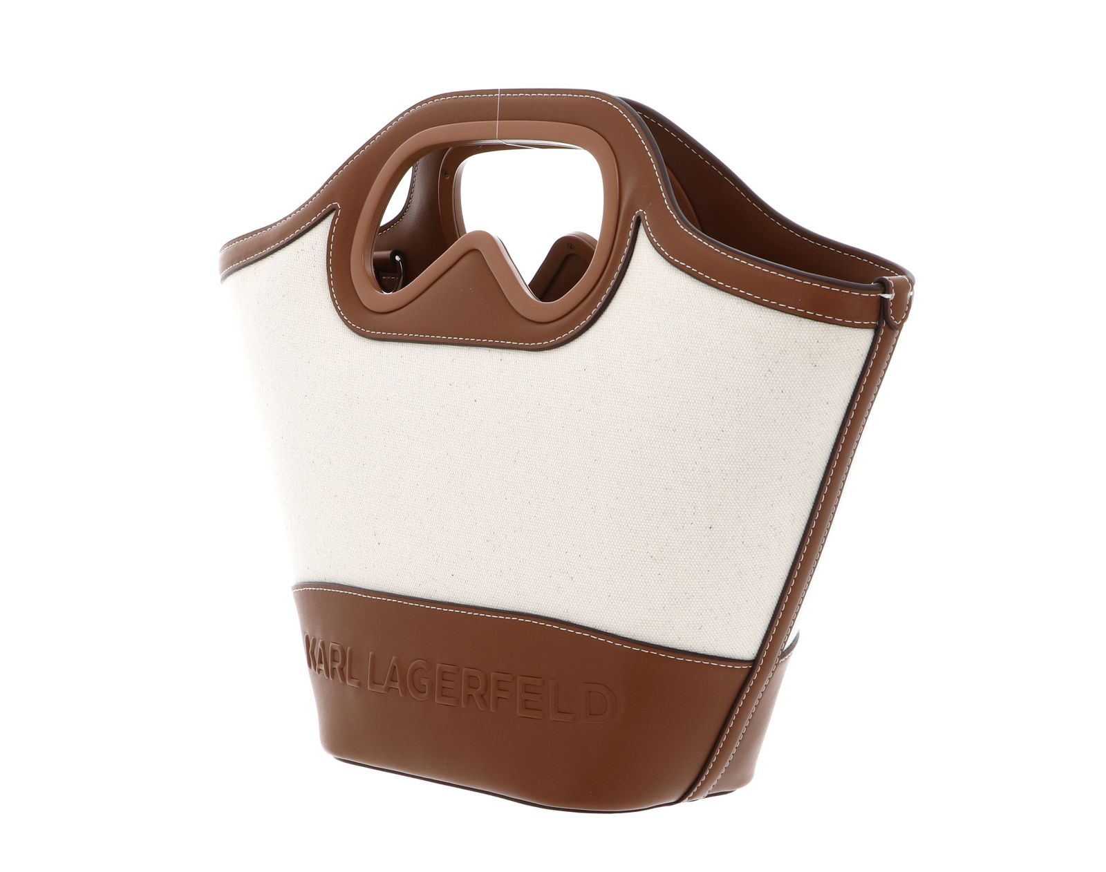KARL LAGERFELD K / Aviator Tulip Tote Bag Natural Canvas Tan KARL LAGERFELD K / Aviator Tulip Tote Bag Natural Canvas Tan