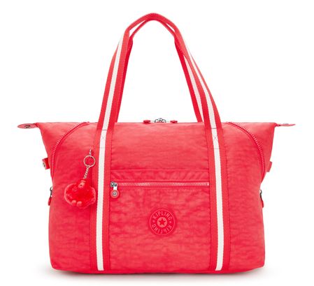 kipling Eyes Wide Open Art M Travel Tote Escape Red