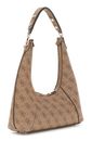 GUESS Calista Top Zip Shoulder Bag Latte Logo GUESS Calista Top Zip Shoulder Bag Latte Logo