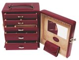WINDROSE Merino Jewelry Box Red WINDROSE Merino Jewelry Box Red