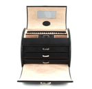 WINDROSE Merino Jewelry Box Round Black WINDROSE Merino Jewelry Box Round Black