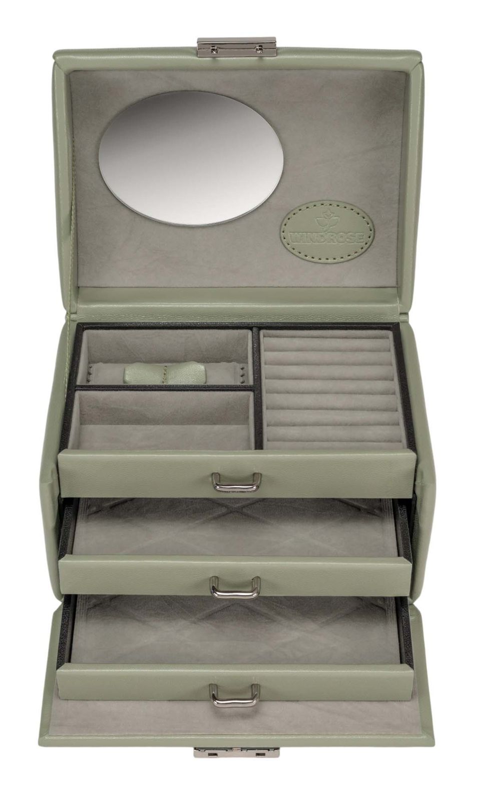 WINDROSE Merino Moda Jewelry Box Salbei WINDROSE Merino Moda Jewelry Box Salbei