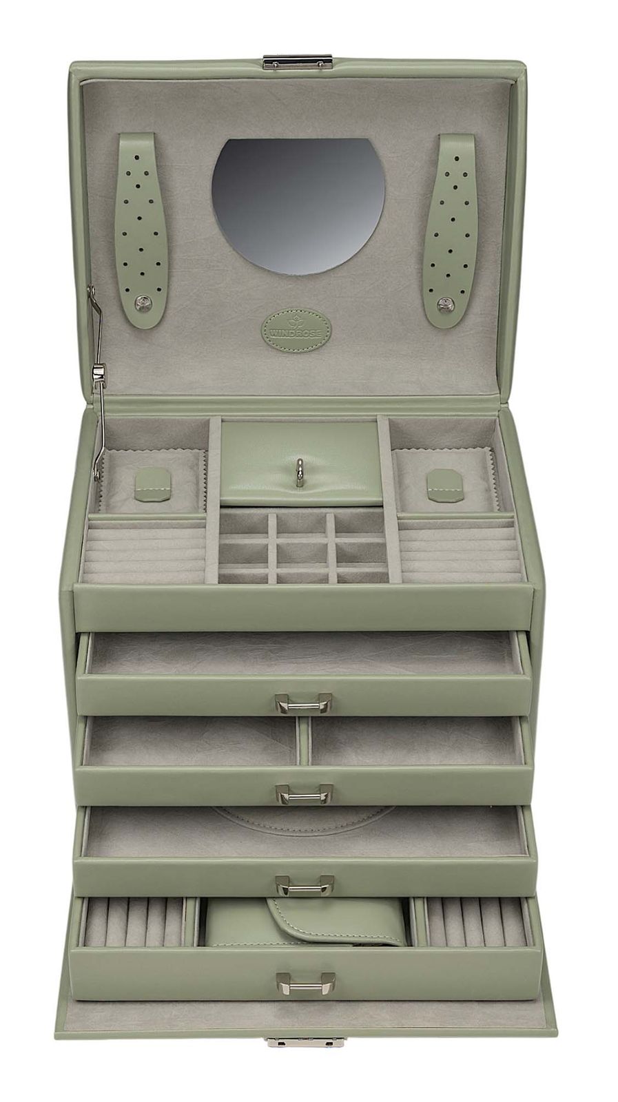 WINDROSE Merino Moda Jewelry Box Salbei WINDROSE Merino Moda Jewelry Box Salbei