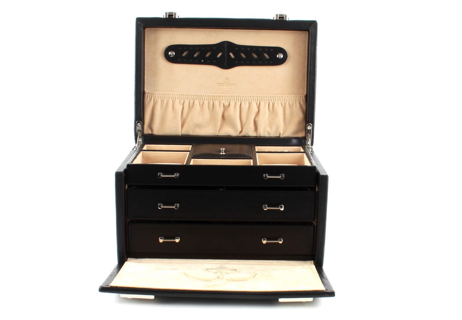 WINDROSE Ambiance Jewelry Box with 2 Closures Black WINDROSE Ambiance Jewelry Box with 2 Closures Black
