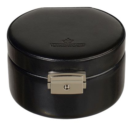WINDROSE Merino Round Jewelry Box Black