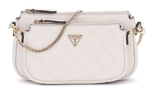 GUESS Noelle II Double Pouch Crossbody Bag White Logo