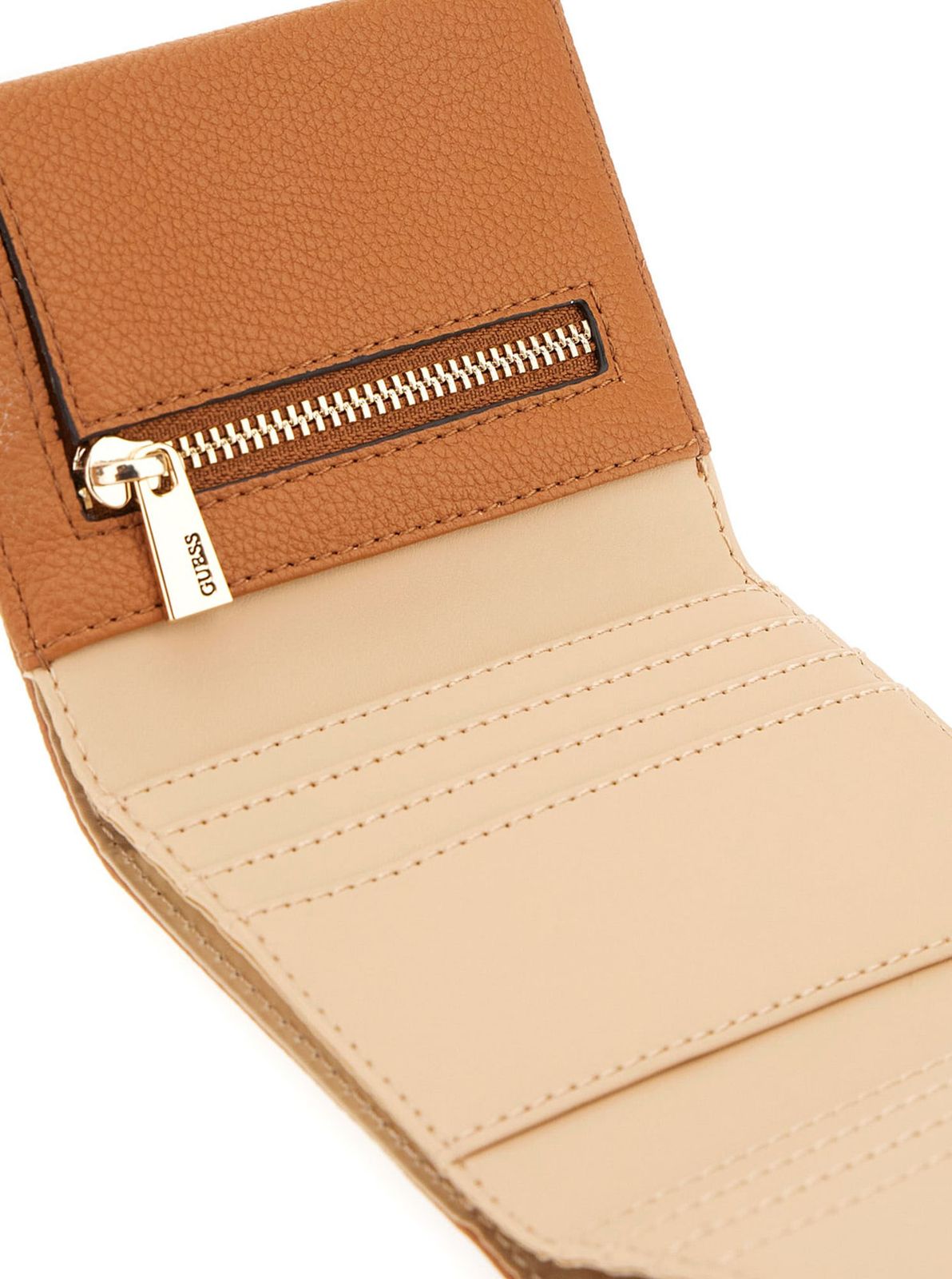 GUESS Laurel II SLG Petite Trifold Wallet Cognac GUESS Laurel II SLG Petite Trifold Wallet Cognac