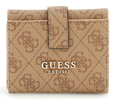 GUESS Laurel II SLG Petite Trifold Wallet Latte Logo