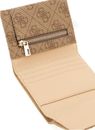GUESS Laurel II SLG Petite Trifold Wallet Latte Logo
