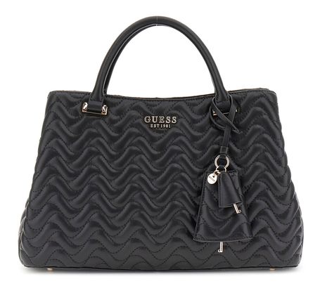 GUESS Centre Stage Abey Status Satchel Black