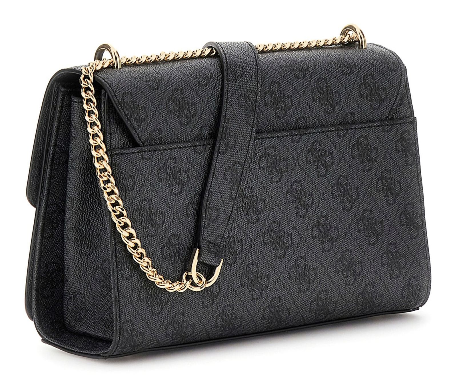 GUESS Calista Convertible Xbody Flap Bag Coal Logo GUESS Calista Convertible Xbody Flap Bag Coal Logo