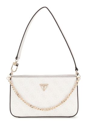 GUESS Noelle II Mini Top Zip Shoulder Bag White Logo