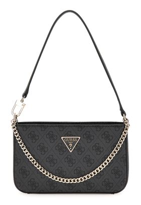 GUESS Noelle II Mini Top Zip Shoulder Bag Coal Logo