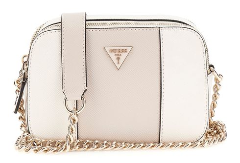 GUESS Noelle II Crossbody Camera Bag Cream White / Taupe