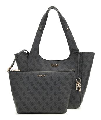 GUESS Calista 2 in 1 Tote Coal Logo