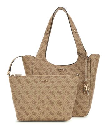 GUESS Calista 2 in 1 Tote Latte Logo