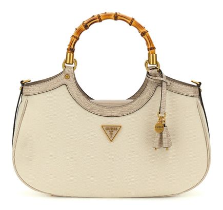 GUESS Zabry Large Bamboo Satchel L Taupe