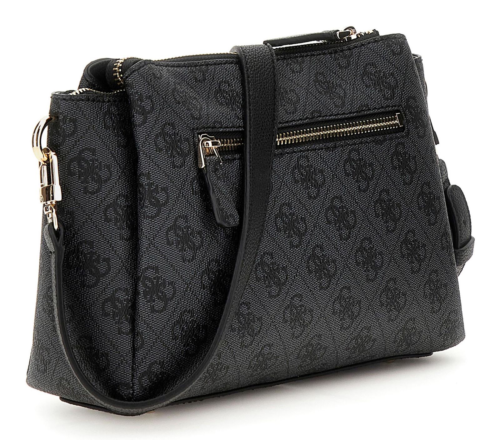 GUESS Noelle II Tri Comp Crossbody Bag Coal Logo GUESS Noelle II Tri Comp Crossbody Bag Coal Logo