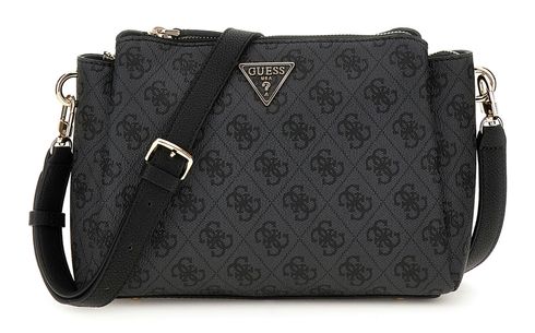 GUESS Noelle II Tri Comp Crossbody Bag Coal Logo