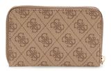 GUESS Laurel II SLG Medium Zip Around Wallet Latte Logo