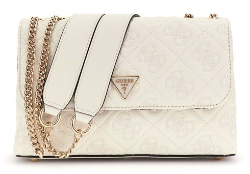 GUESS Adelasia Convertible Xbody Flap Bag Creme White
