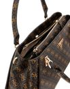 GUESS Noelle II Luxury Satchel Bag Brown Logo