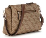 GUESS Noelle II Tri Comp Crossbody Bag Latte Logo / Brown