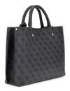 GUESS Meridian II Girlfriend Satchel Bag Coal Logo