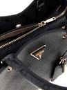GUESS Meridian II Girlfriend Satchel Bag Coal Logo