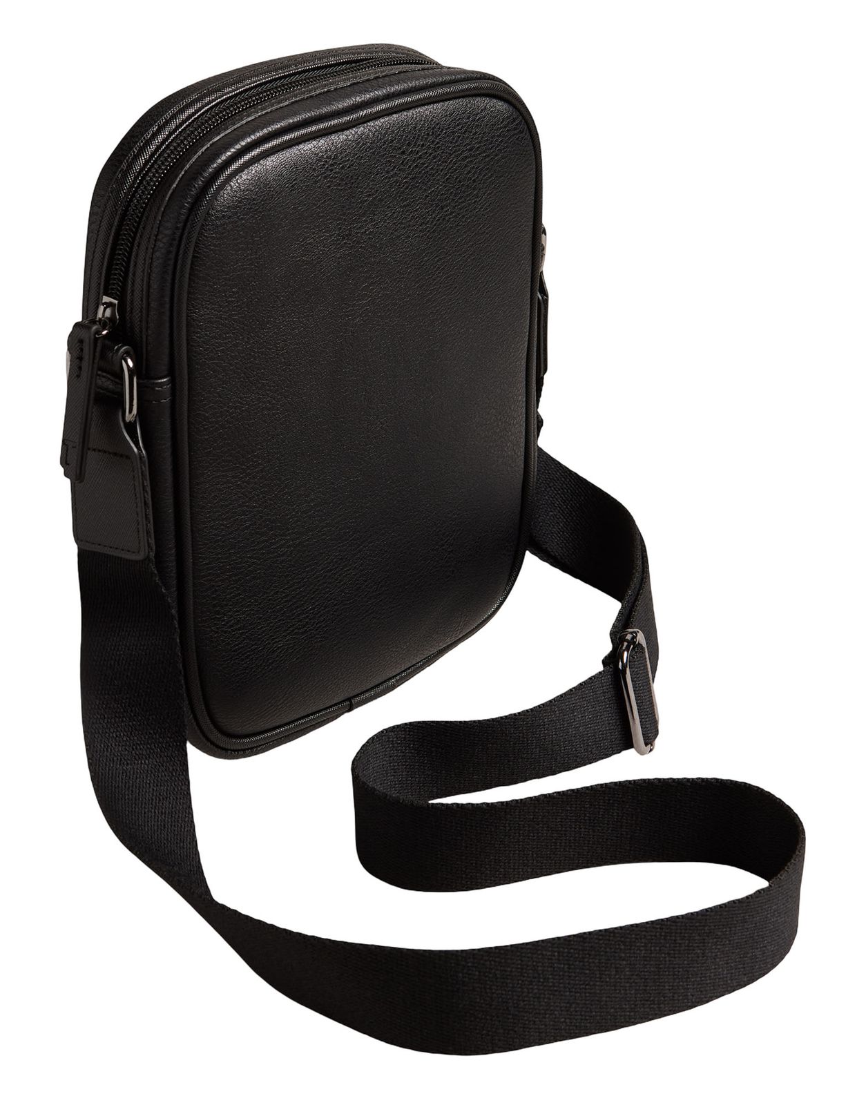 Ted Baker WAYDON House Check PU Flight Bag Black Ted Baker WAYDON House Check PU Flight Bag Black